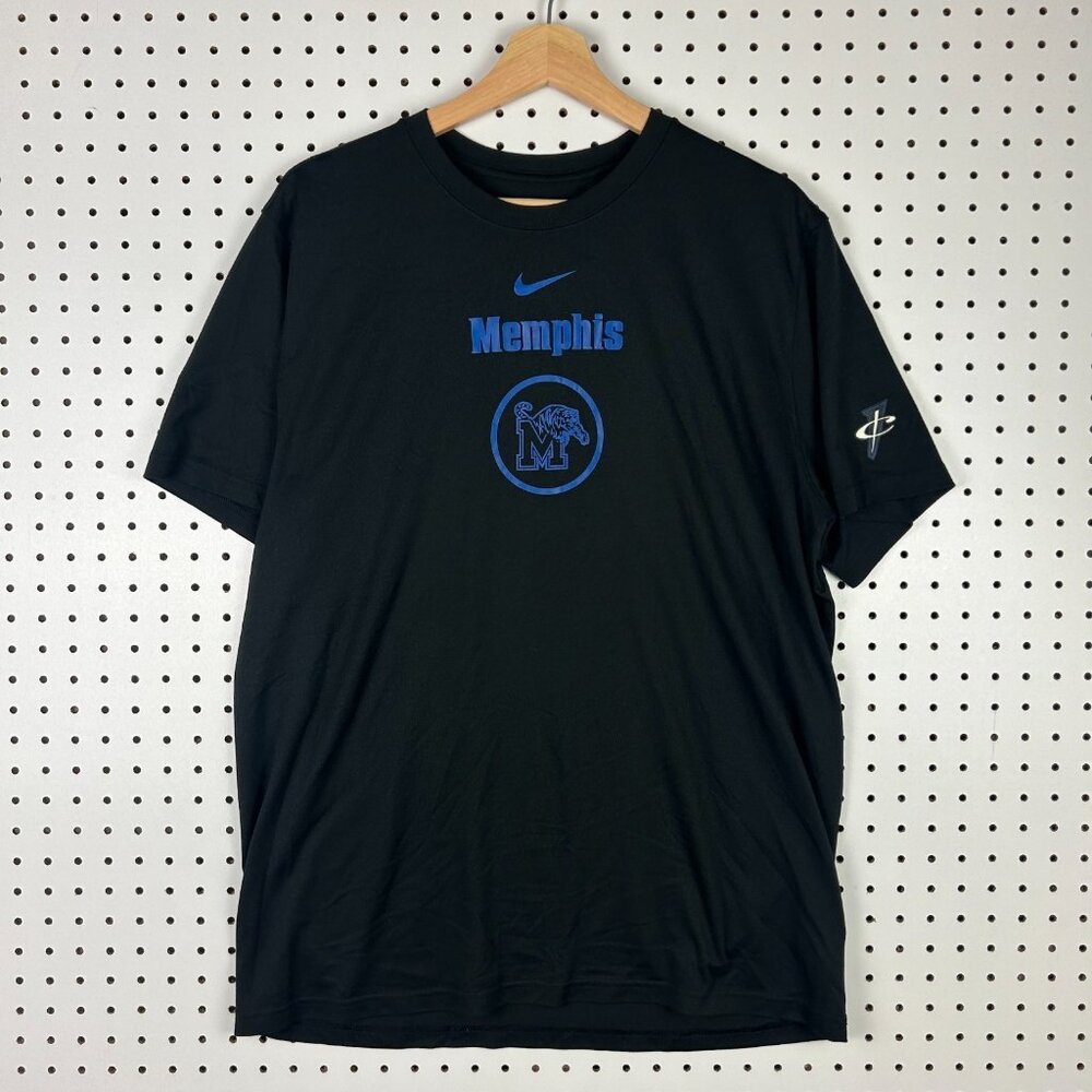 Nike 1 Cent Memphis Tigers Shirt Large Black Dri Fit Workout Player PE Penny Men
